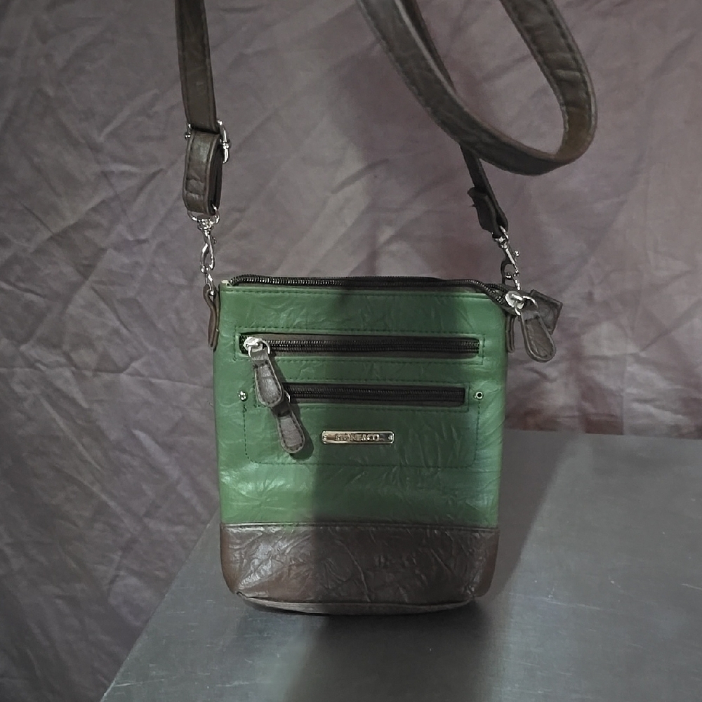 Green and Brown Crossbody Bag